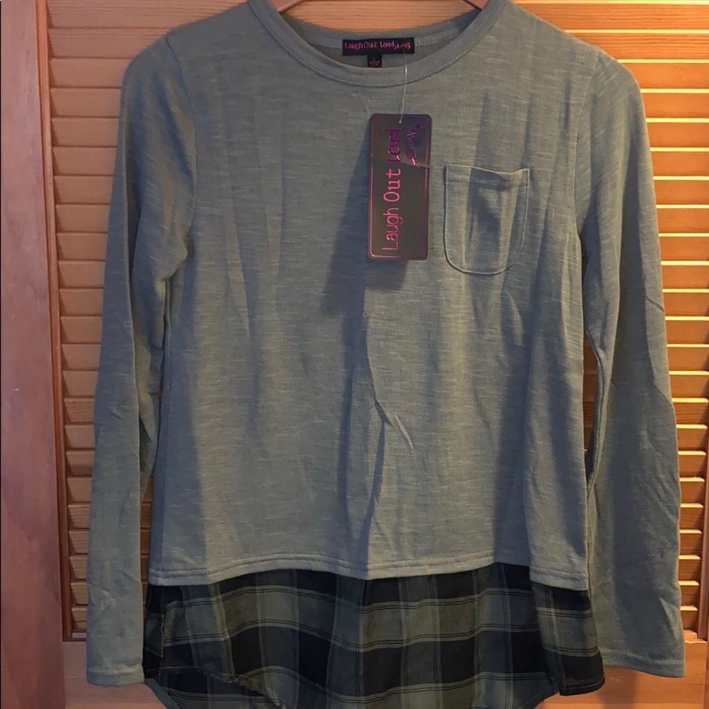 Long Sleeve shirt with Flannel Hem